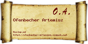 Ofenbecher Artemisz névjegykártya